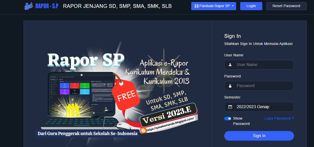 E-Raport Kurikulum Merdeka